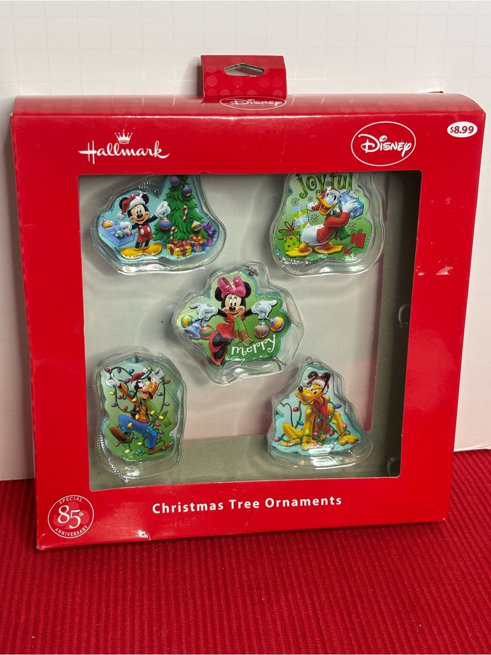 Hallmark Disney Mini Character Ornament Set - Red, Green, Blue